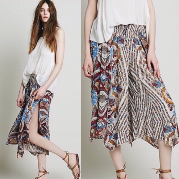 Free People Pants - Free People Asymmetrical Cropped Wide Leg Pants